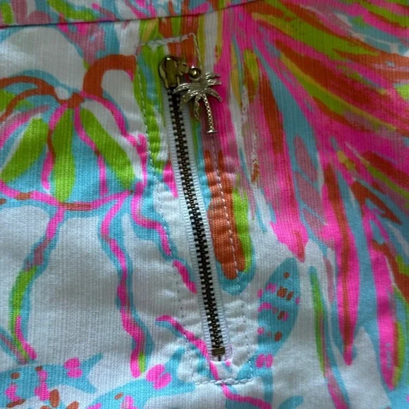 Lilly Pulitzer Vibrant Pink and Orange Mini Skort - Picture 3 of 6